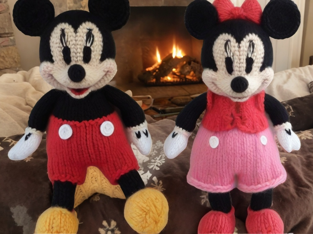 Mickey&Minnie Knitting Pattern