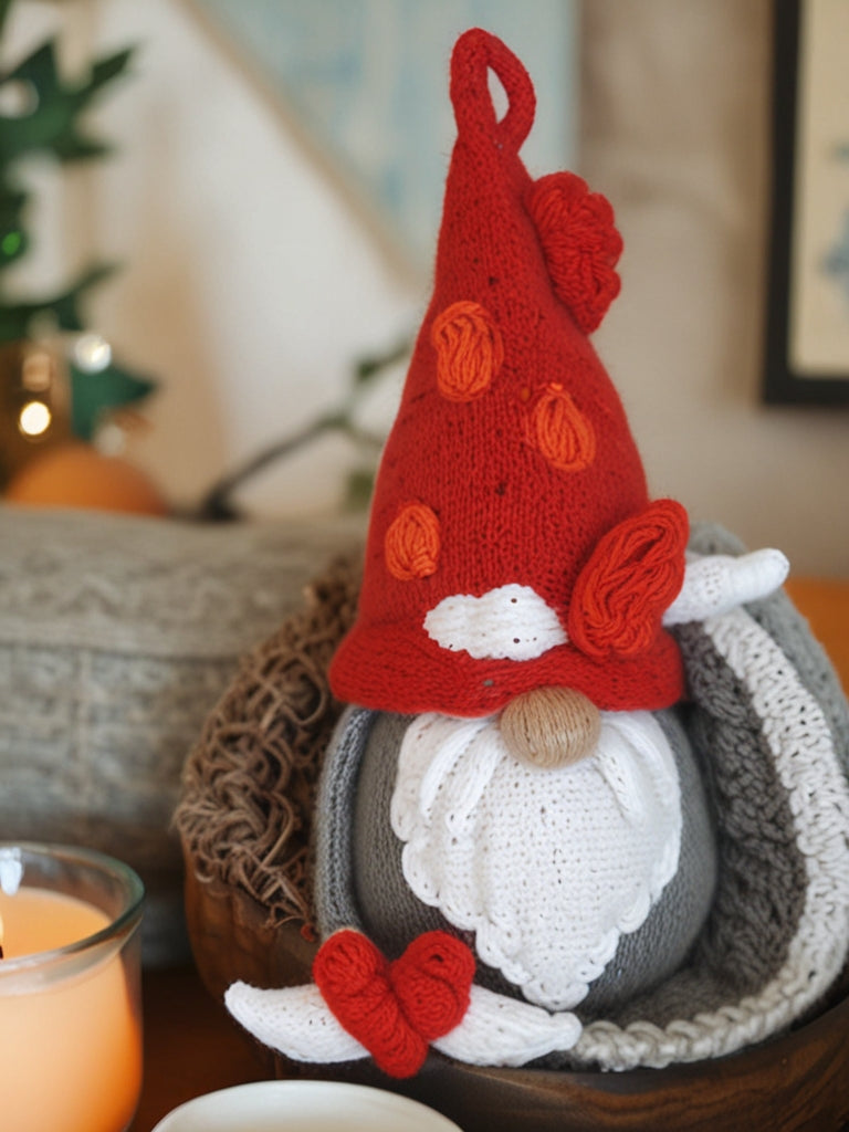 Gnome Valentin Knitting Pattern