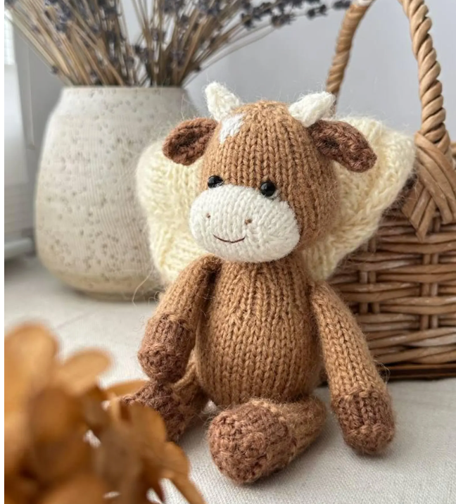 Baby Cow Knitting Pattern