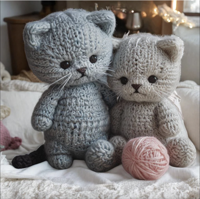 🧶 3-in-1- Kitten, Duck & Teddy
